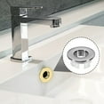 thumbnail image 5 of Uxcell Overflow Ring, Sink Round Cover Basin Trim Brass Insert in Hole Round Caps for Kitchen Bathroom, Silver 1Pcs, 5 of 5