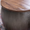 thumbnail image 6 of Powell Wesmar Metal Indoor Drum Accent Table with Storage, 18.5" Tall, Pewter, 6 of 17