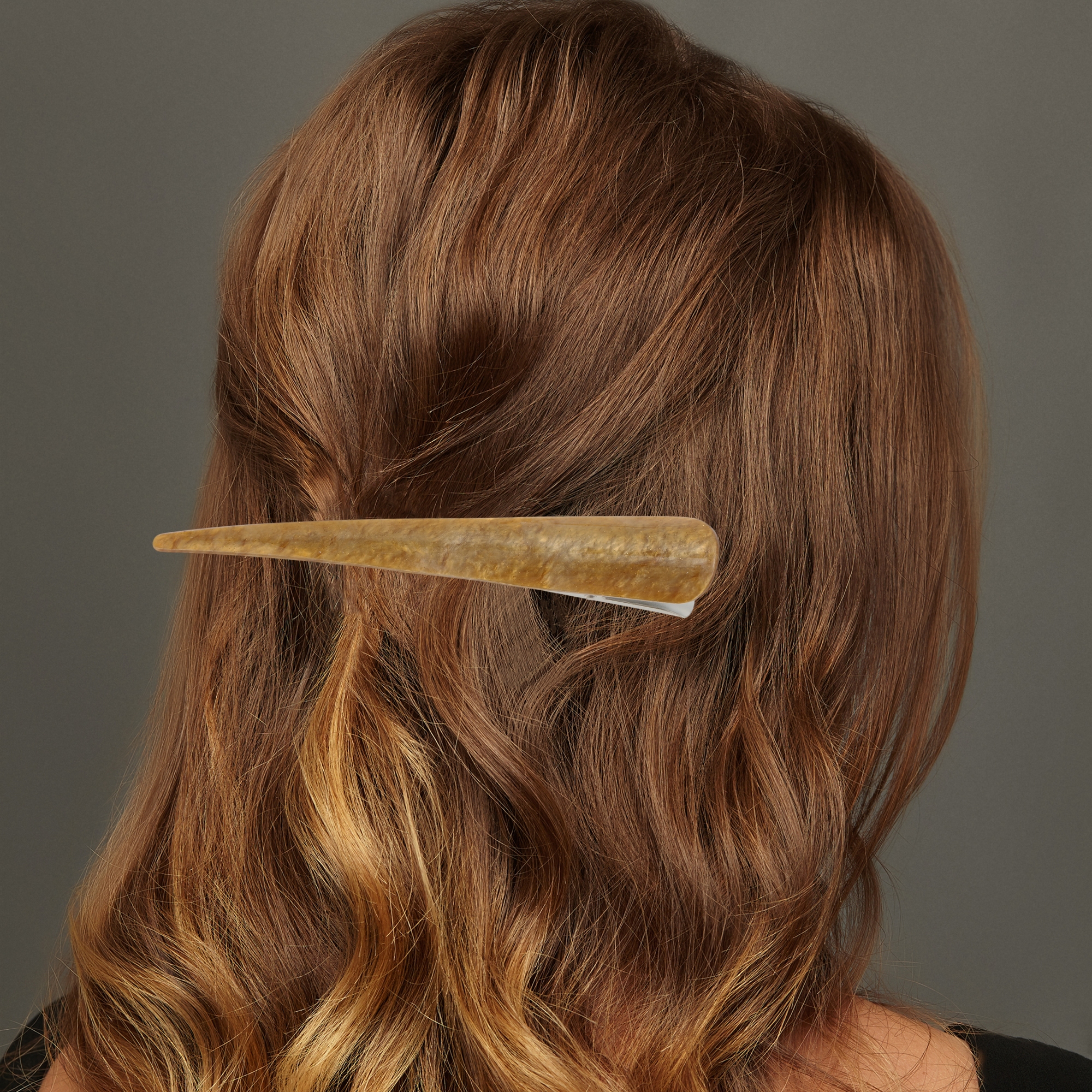 Unique Bargains Stylish Hairdos Everyday Use Fashion Acetic Acid Hair Clip Champagne