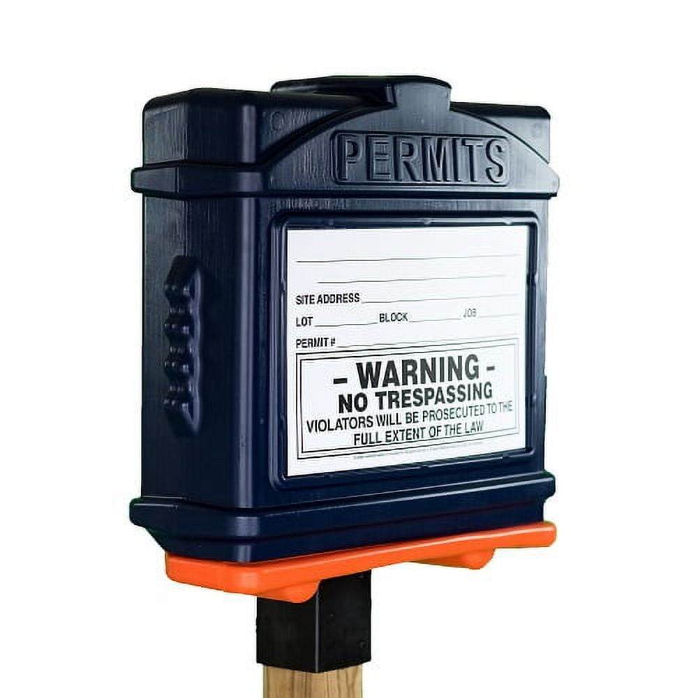EZ Permit Box w/4x4 Adapter Blue and Orange