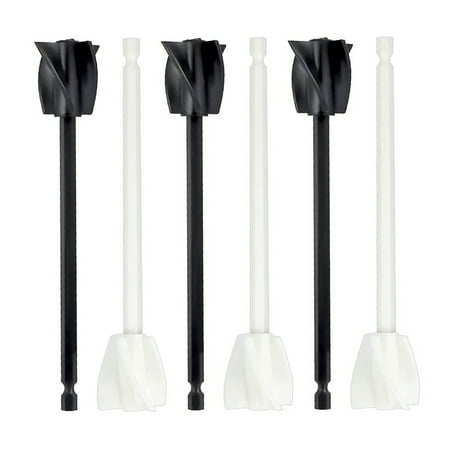 

6Pcs Epoxy Mixer Attachment for Drill for Drilling Mixing Epoxy Ceramic Glaze 6.5Inch Length (Black White)