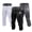 Black+White+Gray, variant on 3 Pack Mens 3/4 Compression Pants Basketball Running Tights with Pockets Athletic Leggings for Sports Baselayer