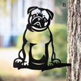 thumbnail image 3 of Adorno de perro BMetal, exquisita decoración de árbol de estaca de jardín de hierro forjado para el hogar, 3 of 5
