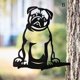 thumbnail image 3 of Adorno de perro EMetal decoración de árbol de estaca de jardín de hierro forjado, 3 of 5