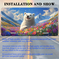 thumbnail image 3 of 1 Pcs 2D Flat License Plate Covers & Frames, A Polar Bear For Decorative Front, Waterproof For Decoration Aluminum License Plate Covers & Frames Cover For Men Women, 12" X 6", 3 of 7