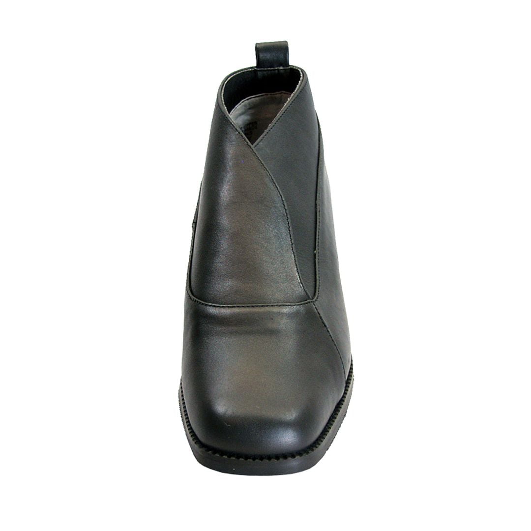 PEERAGE Thea Women Wide Width Leather Dress Booties BLACK 10