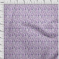 thumbnail image 4 of oneOone Viscose Jersey Dusty Purple Fabric Leaves Sewing Material Print Fabric By The Yard 60 Inch Wide, 4 of 5