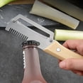 thumbnail image 3 of WUSUOWEI 1PC Stainless Steel Scallion Slicer,Advanced Functional Kitchen Vegetable Peeler,Heavy Duty Ergonomic Handle,Manual Vegetable Strip Cutter for Kitchen Prep,Kitchen Use,Veggie Peeler, 3 of 8