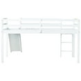 thumbnail image 6 of Miniyam Twin Size Kids Loft Bed with Slide, Guardrails, Ivory white, 6 of 8