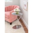 thumbnail image 6 of Dorian Leaf-Shaped Metal Accent Side Table, Silver, 6 of 13