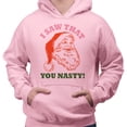 thumbnail image 2 of Santa I Saw That You Nasty Hoodie Sweatshirt Unisex 2X-Large Pink, 2 of 5