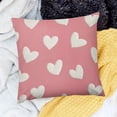 thumbnail image 2 of SHANXI  Pink Valentines Pillow Covers Valentine' Day Love Heart Holiday Decorative Throw Pillows Valentine Cushion Cases for Couch Home Sofa Living Room Outdoor 22x22in, 2 of 5