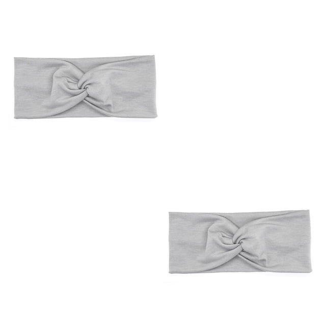 Diadema de ganchillo Qarigey Banda para la cabeza deportiva floral Gris claro 2Conjunto
