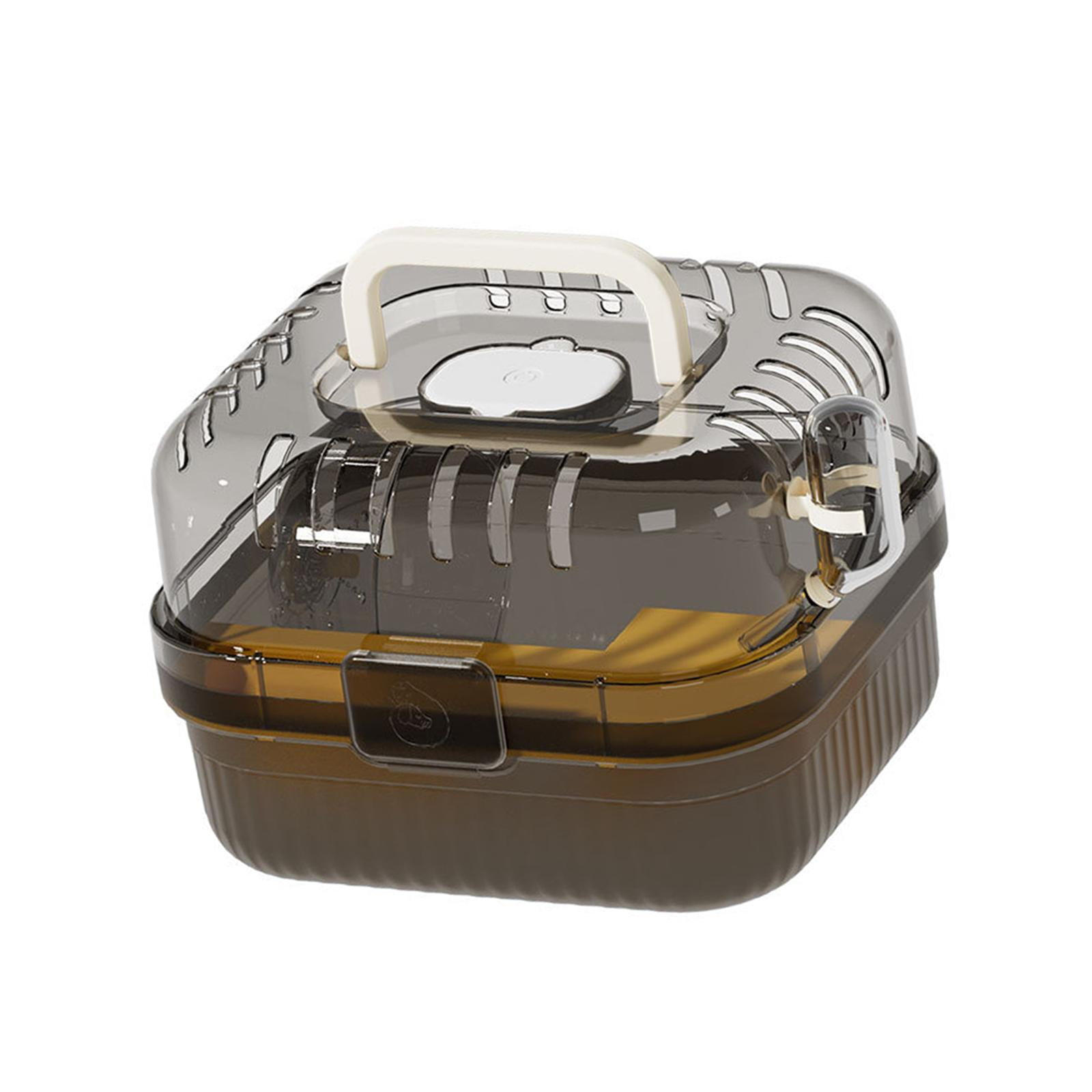 Bothyi Hamster Cage Breathable Convenient Carrying Box for Squirrel Hedgehog Yellow