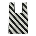 thumbnail image 2 of Striped Commute Bag Elegant Shopping Bag Exquisite Portable for Weekend Vacation, 2 of 7