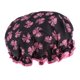 thumbnail image 3 of Gorros de baño impresos flor de elástica del cordón plástico impermeable reutilizable - re Sunnimix Gorro de ducha de doble capa, 3 of 8