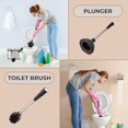 thumbnail image 5 of 2 Pack UMIEN™ Toilet Brush and Plunger Set - Stainless Steel Plunger and Toilet Brush Combo with Freestanding Canister - Modern and Sleek Bathroom Cleaning Accessories, 5 of 5