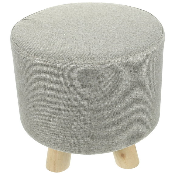 HAMPPLIES Bedside Stool Wood Fabric 1Pack 10.6x10.6x10In