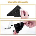thumbnail image 5 of Rug Tape , 10 Pcs Double Sided Non Slip Reusable Rug Stopper, Washable Rug Tape for Hardwood Floors, Tile Floors, Carpets, Floor Mats, Wall (Black), 5 of 5