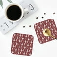 thumbnail image 4 of Honeii Autumn Scarecrow Harvest Joy Print Leather Coaster Set of 4, Ideal for Safeguarding Your Furniture from Drinks Spills and Effortless Cleanup-Square, 4 of 6
