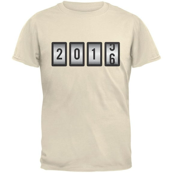 New Years 2016 Slots Natural Adult T-Shirt - Large