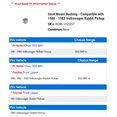 thumbnail image 2 of Strut Mount Bushing - Compatible with 1980 - 1983 Volkswagen Rabbit Pickup 1981 1982, 2 of 2