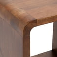 thumbnail image 6 of Kate and Laurel Reddy Modern Arched Wood Side Table, 16 x 12 x 24, Walnut Brown, Transitional Two-Tier End Table for Use as a Bedroom Nightstand or Small Record Player Stand, 6 of 8