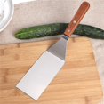 thumbnail image 1 of Ynlkorvg Rack Spatula GridS Scoop Stainless Cooking Rectangular Barbecue For Lifting Spatula Handle Steel Tools With Wooden Kitchen，Dining Bar, 1 of 7