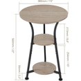 thumbnail image 3 of Round Side Table with 3-Tier Storage - Modern End Table for Living Room, 3 of 9