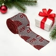 thumbnail image 5 of Christmas Wired Edge Ribbon 15ft - Red Burlap Bow with Snowflake Reindeer Design for Gift Wrapping, Holiday DIY Crafts, Sewing and Xmas Decor Supplies, 5 of 5