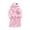 Pink, variant on WOYY Toddler Girls Flannel Hooded Bathrobe Cute Cartoon Cat Warm Sleepwear Night-Robe