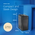 thumbnail image 5 of hOmeLabs Robust 13 Gallon Sensor Trash Can, Retractable Butterfly Lid, Batteries Included, Maximizing Space, Easy to Clean, Battery-Powered - Dark Stainless Steel, 5 of 7