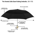 thumbnail image 6 of The Little Giant Vented Large 58 Inch Automatic Open Folding Golf Umbrella, Portable Strong Fiberglass Ribs Travel Umbrella, Oversize Folding Umbrella with Wooden Handle for Men & Women, Black, 6 of 6