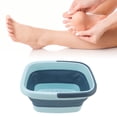 thumbnail image 1 of Cubo De Silicona Para Masaje De Pies, Bañera Portátil Para Pies, Bañera Plegable Para Pies Con Asa, Bañera De Spa Para Pies Secos Y Agrietados, Remojo De Pedicura, Lavabo De, 1 of 7