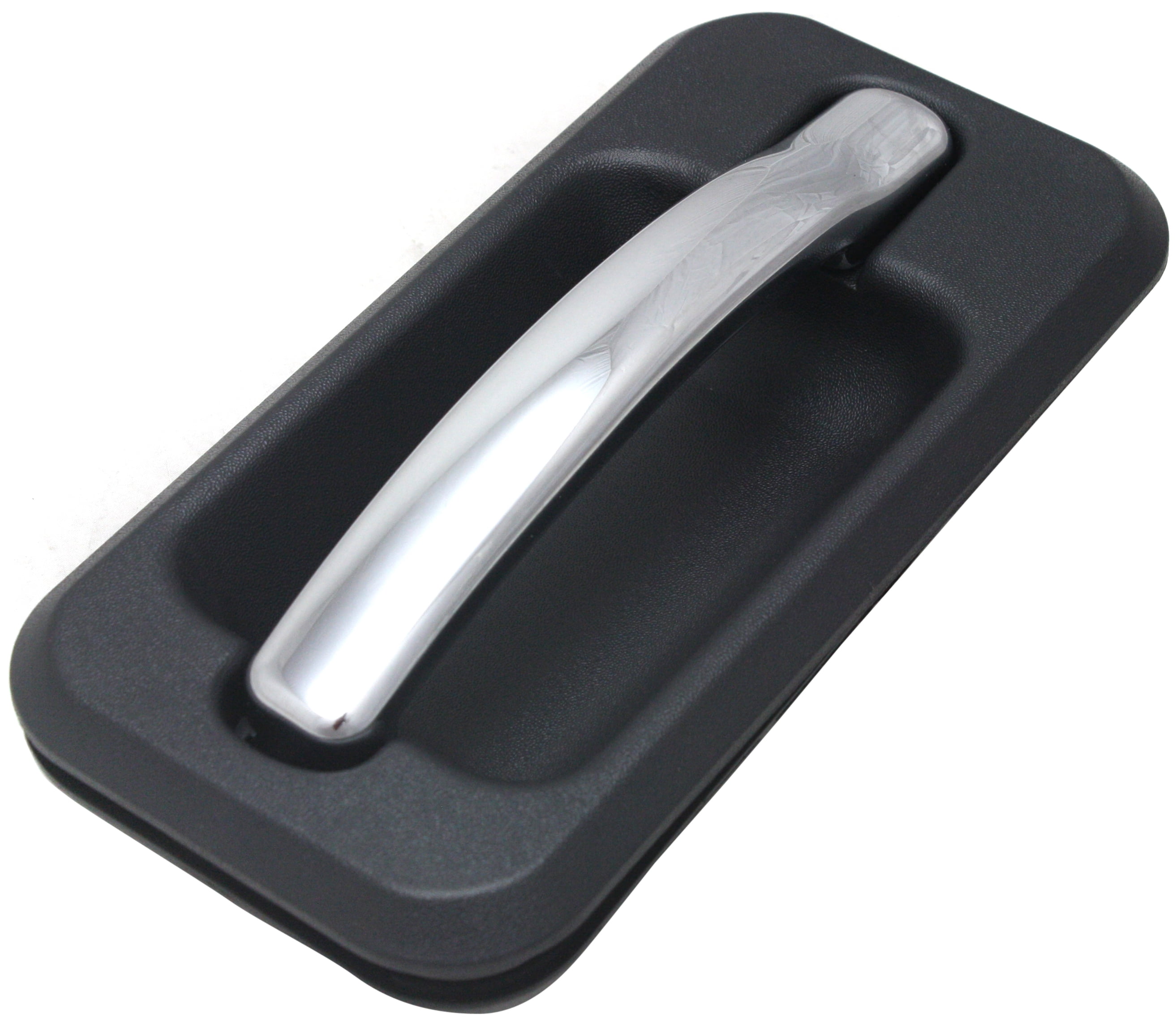 Replacement REPH491312 Exterior Door Handle Compatible with 2003-2009 Hummer H2 Rear, Left Driver Black bezel with chrome lever