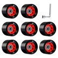 thumbnail image 1 of Lot de 8 95A 58mmx39mm, Roues de Patins à Roulettes Quad Intérieur, Roues en PU Résistantes à l'Usure Accessoires pour Patins à Roulettes Double Rangée, 1 of 10