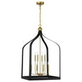 thumbnail image 2 of Sheffield 8-Light Pendant in Matte Black with Warm Brass Accents, 2 of 5