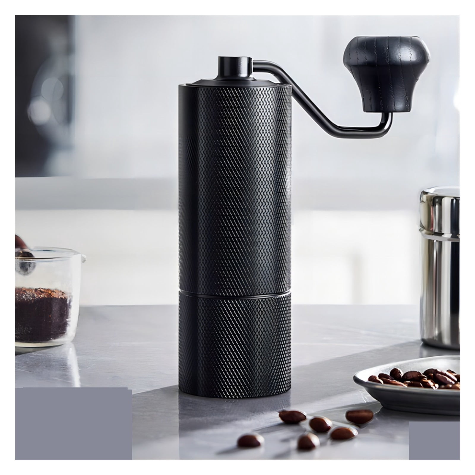 Manual Coffee Grinder CNC Stainless Steel Professional Double Bearing Adjustable Hand Burr Coffee Bean Grinding ,Portable