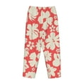 thumbnail image 5 of Haiem Beige Flowers Women's Pajama Pants Ultra Lightweight Pjs Bottoms Sleepwear Bottom Pants With Pocket Drawstring-Large, 5 of 9