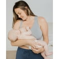 thumbnail image 2 of Kindred Bravely French Terry Nursing Bra for Breastfeeding and Sleep, Racerback Crossover, Soft and Stretchy Maternity Bra (Grey Heather, XL Busty), 2 of 6