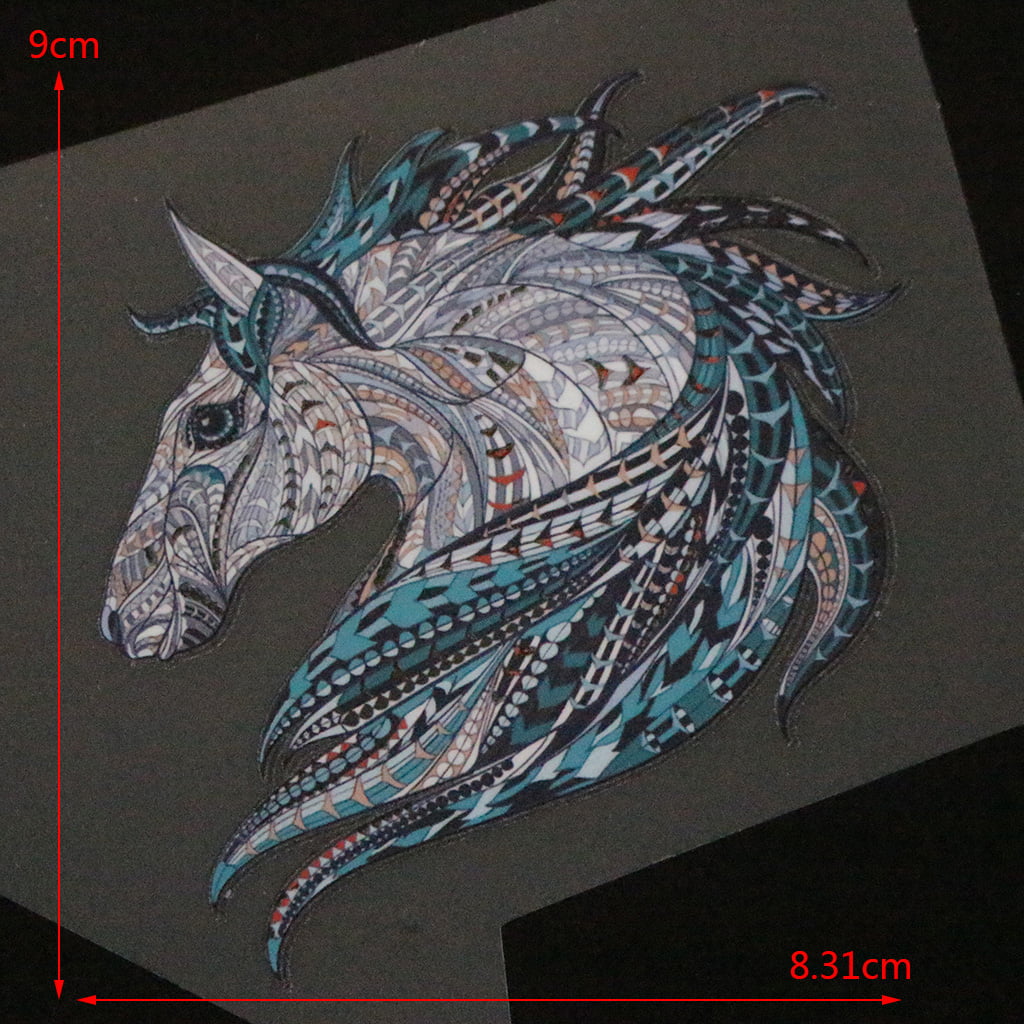Horse Patches Clothes Iron On Appliques Heat Transfer Stickers DIY Printing 