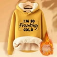thumbnail image 2 of Lindreshi Hoodies for Women's Winter Warm Plush Printed Fashion Long Sleeve Tops Hooded Sweatshirt, 2 of 3