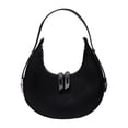 thumbnail image 1 of Ladies' Solid Hobo Shoulder Style Sophisticated Leather Crescent Bag, 1 of 5