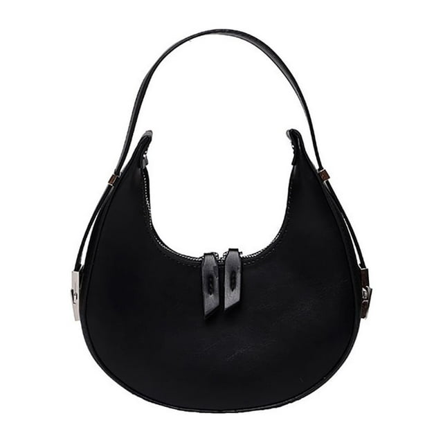 Ladies' Solid Hobo Shoulder Style Sophisticated Leather Crescent Bag