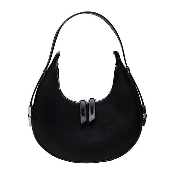 Ladies' Solid Hobo Shoulder Style Sophisticated Leather Crescent Bag