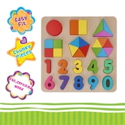 Spark Create Imagine Wooden Shape and Number Puzzle, Baby and Toddler Toys