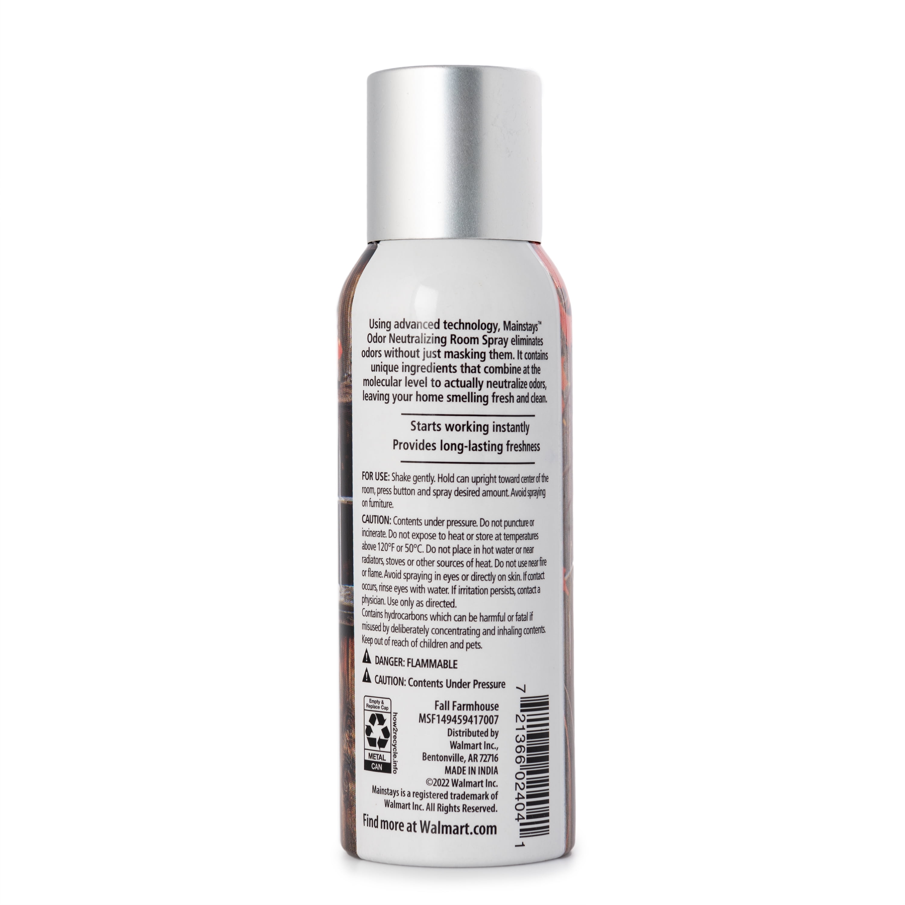 Mainstays Odor Neutralizing Room Spray Air Freshener, Fall Farmhouse, 4 oz