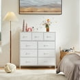 thumbnail image 4 of CONCETTA 9-Drawer Fabric Dresser Storage Chest for Bedroom, Closet, Storage Furniture for Adults, White, 4 of 9