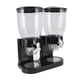 thumbnail image 5 of Dispensador de cereales ABS con dos recipientes herméticos y giratorios, dispensador de alimentos secos para cocina, color negro, 5 of 14