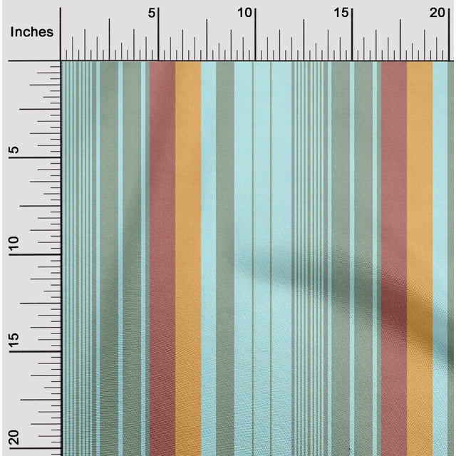 oneOone Polyester Lycra Fabric Bayadere Stripe Printed Fabric 1 Yard 56 Inch Wide